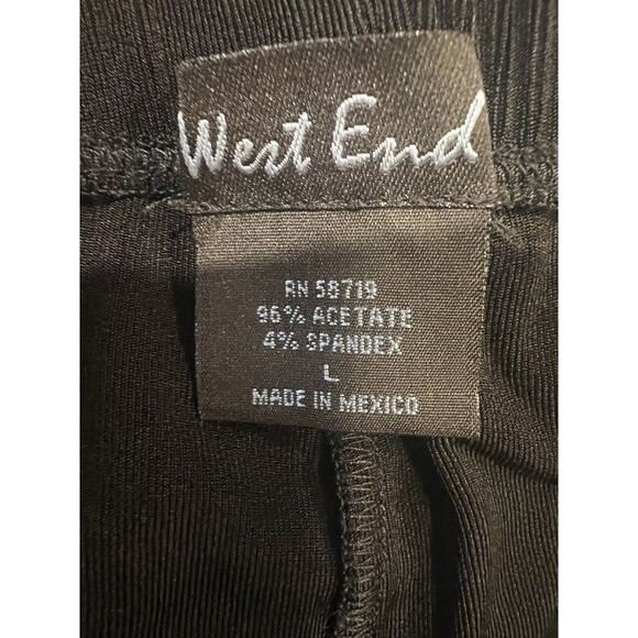 West End Elastic Waist Black Pants Like Chico’s Travelers Size Large - Picture 5 of 6